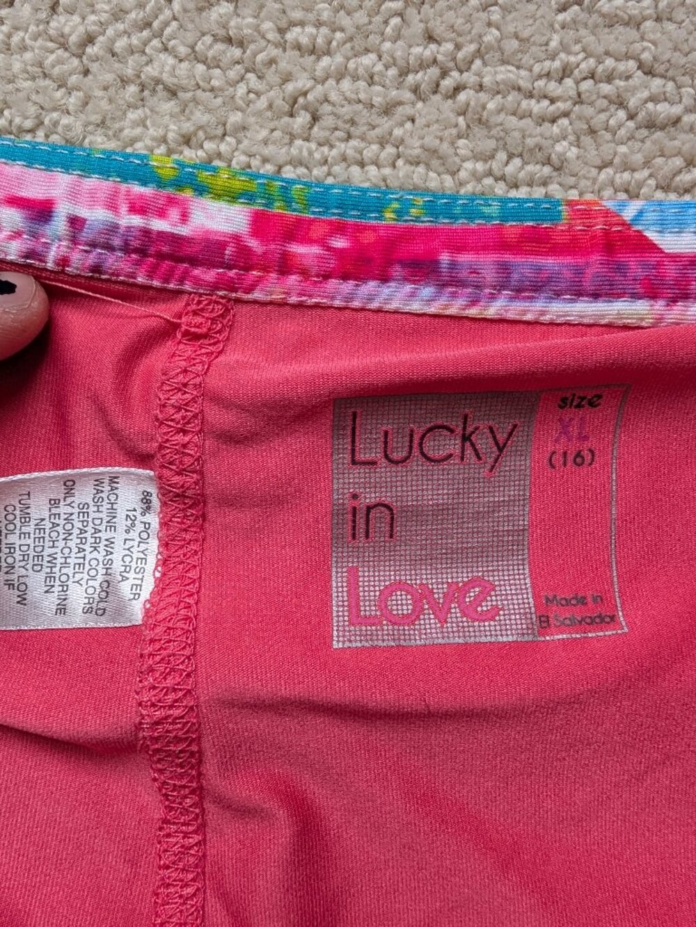 EUC Lucky in Love XL Techno Tropic Long Techno Stripe Pleated Skirt Tennis Skort - Picture 7 of 10